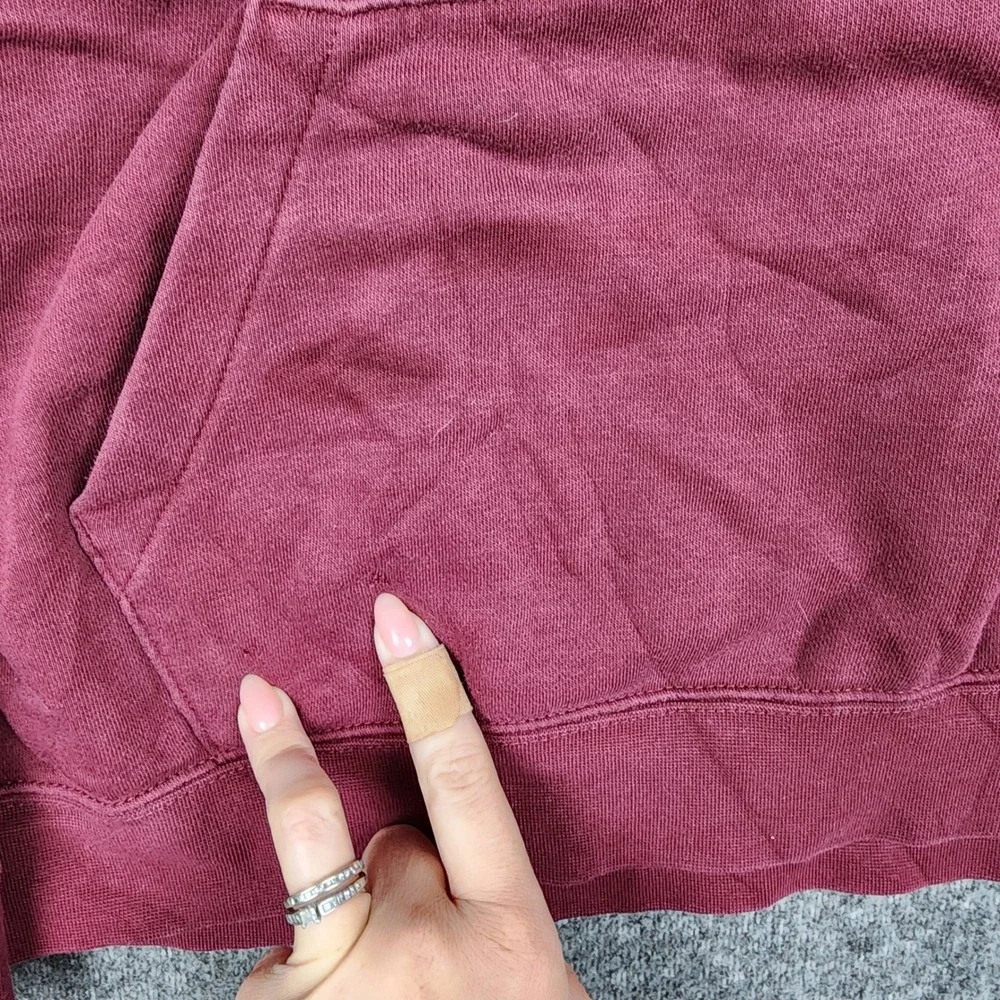 Nike‎ Hoodie Women XL Burgundy Sportswear Futura Logo Pullover Sweatshirt